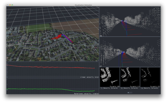 Long-term Localisation with LIDAR (software screenshot)